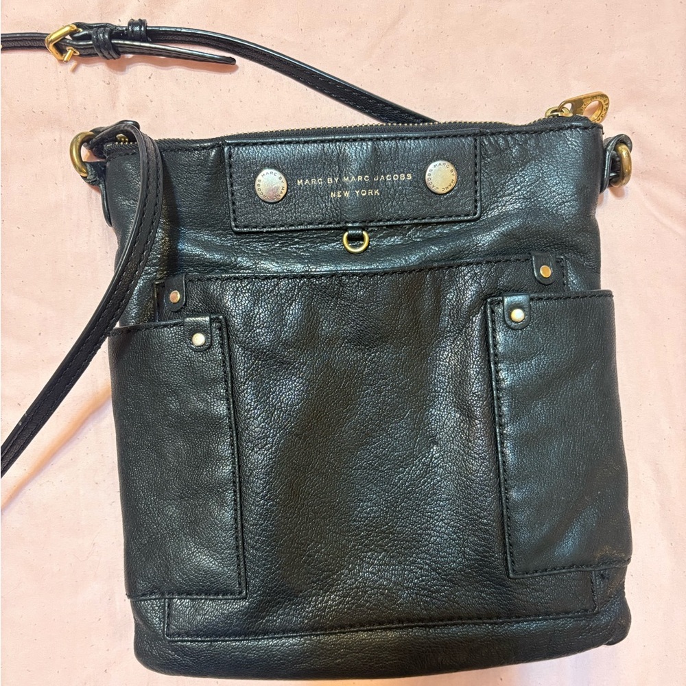 Marc by Marc Jacobs Dark Leather Crossbody Bag
